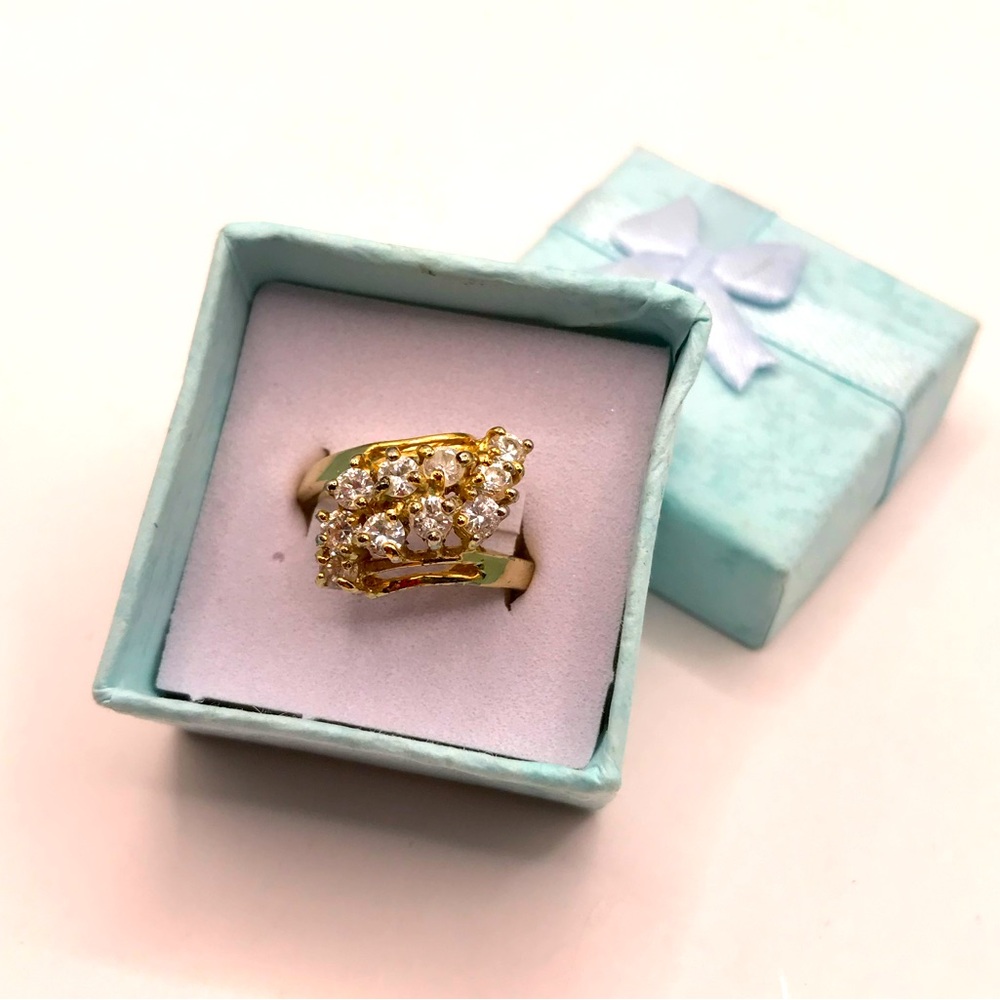 Vintage HGE Gold Plated & CZ Ring